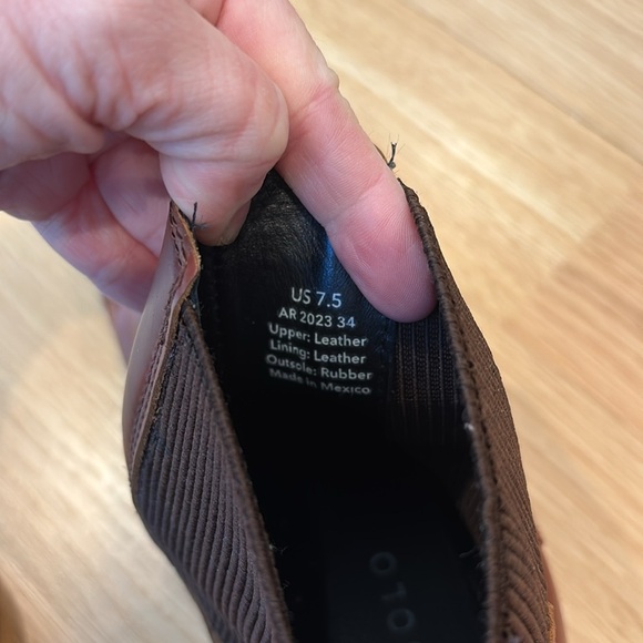 Nisolo Boots Carmen Chelsea Ankle Booties Brown Leather Size 7.5 - Picture 10 of 11